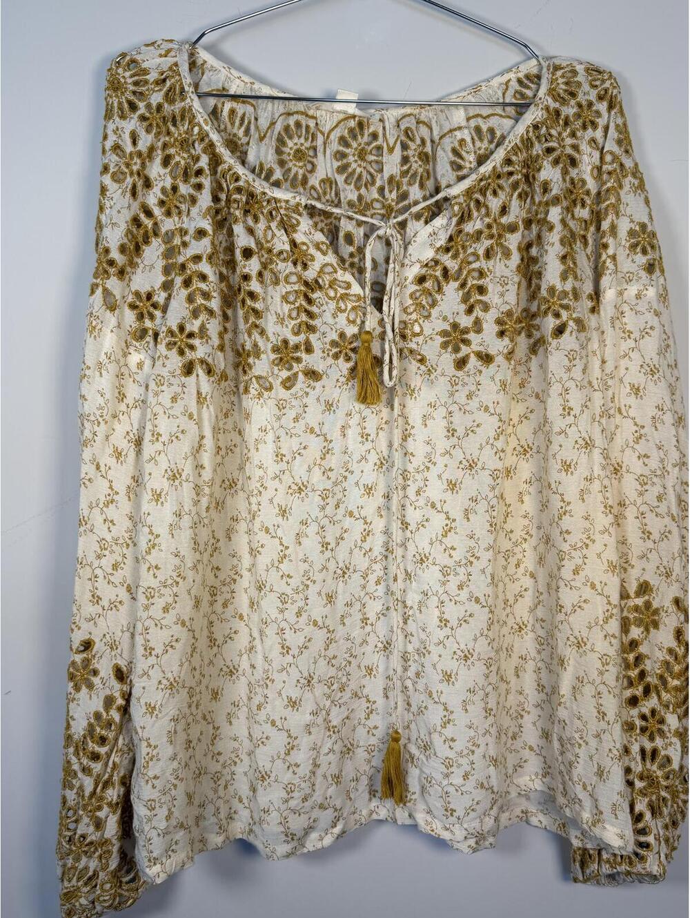 Lovestitch boho blouse with floral detailing size Medium - Picture 3 of 6